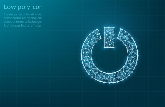 Vector illustration of power button Energy electrical technology concept Power button icon