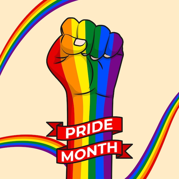 Vector illustration of Pride Month greeting