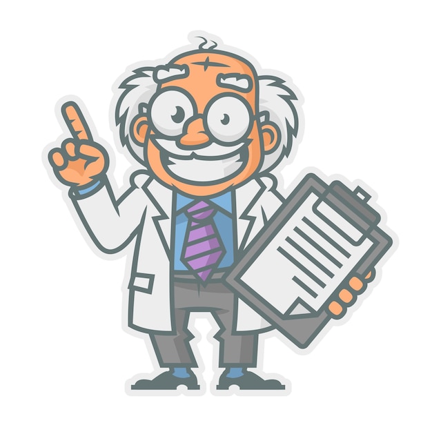 Vector illustration, professor showing thumbs up, format eps 10