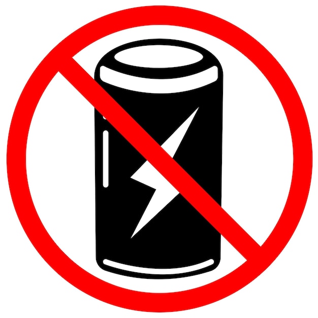 vector illustration prohibition of drinking on a transparent background