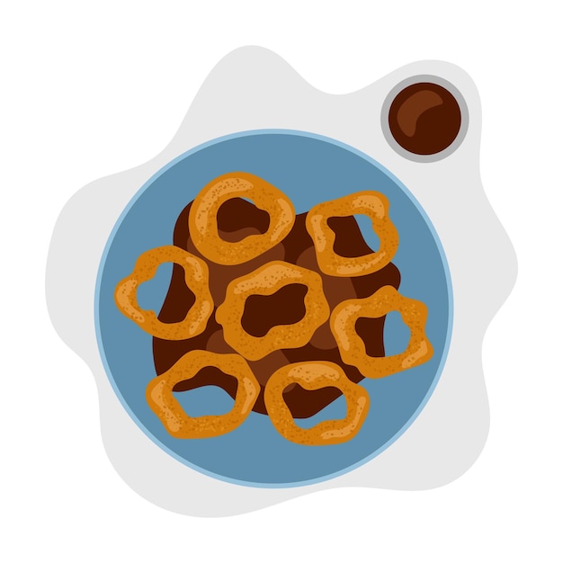 Vector illustration of a pumpkin dessert picarones of latin american food for cooking recipes menu