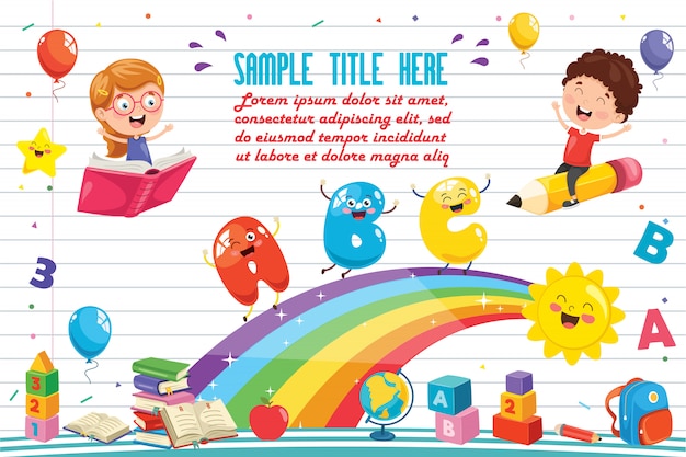 Illustrazione vettoriale di bambini arcobaleno