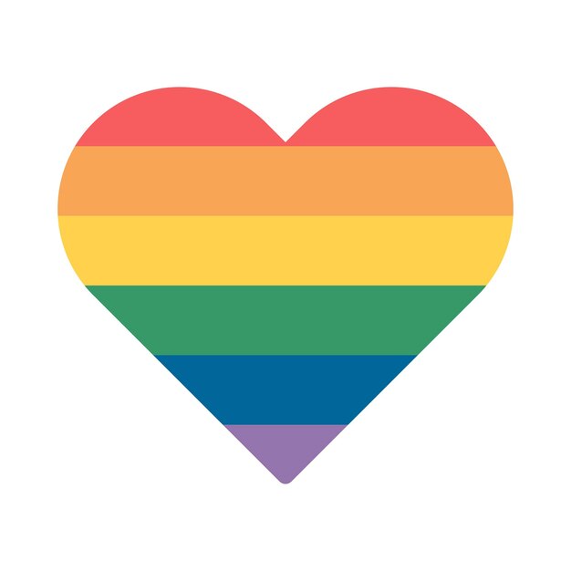 Vector vector illustration rainbow heart lgbt pride