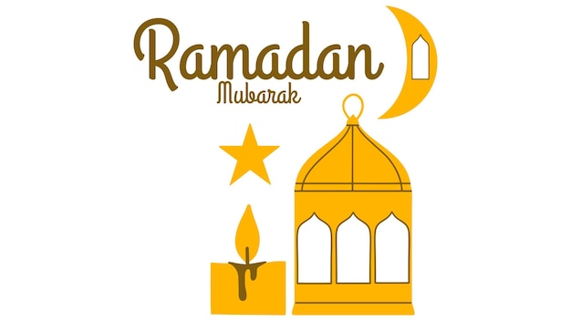 Vector vector illustration ramadan kareem background with lantern celebrate banner