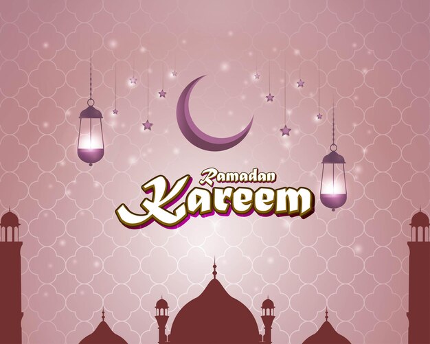 Vector illustration of Ramadan Kareem greeting