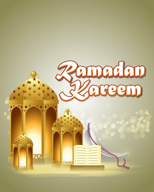 Illustrazione vettoriale del saluto del ramadan kareem