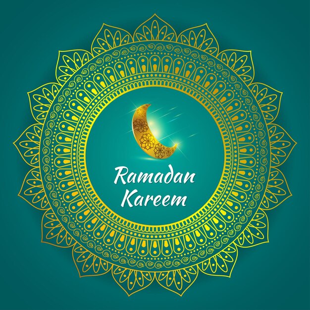 Vector illustration of ramadan kareem greeting