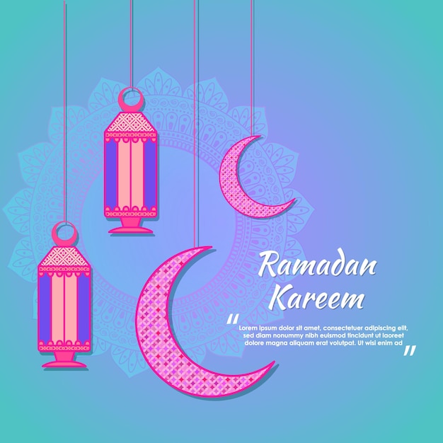 Illustrazione vettoriale del saluto del ramadan kareem