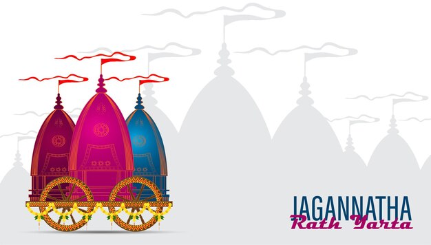 Vector illustration of Ratha Yatra Lord Jagannath