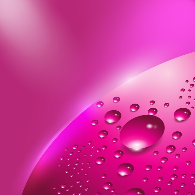 Vector Illustration of realistic water drops with reflection isolated on background