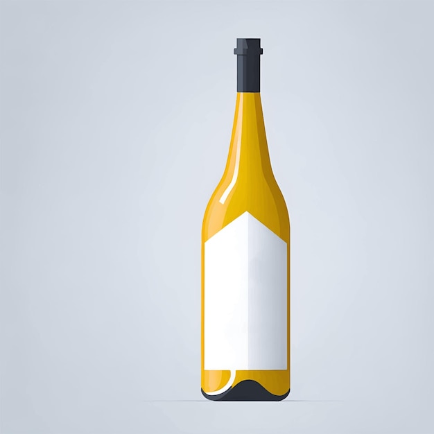 Vector illustration of realistic wine bottle icon