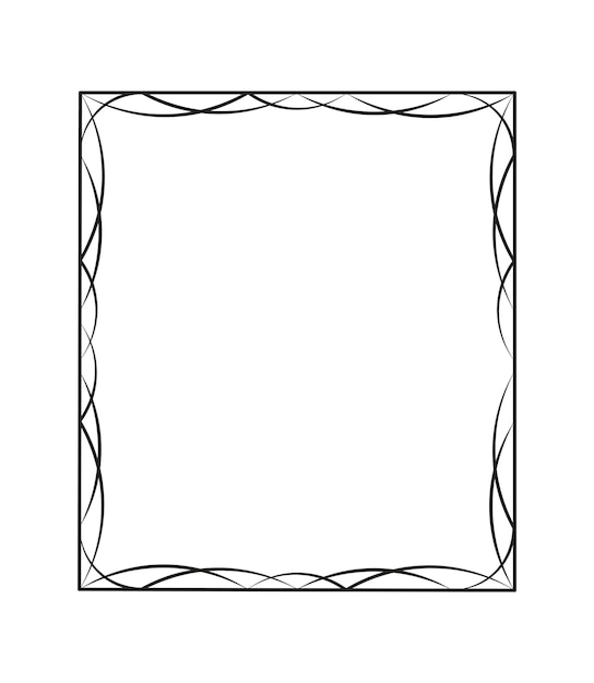 Vector illustration of rectangular frame