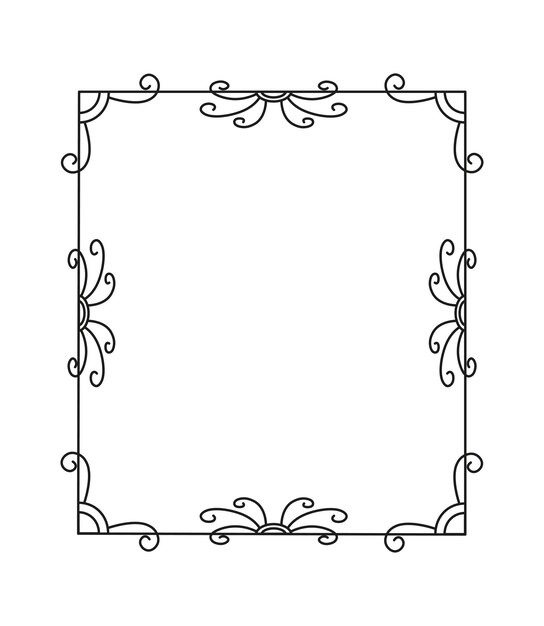 Vector vector illustration of rectangular frame