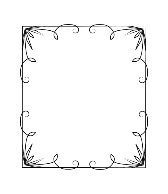 Vector illustration of rectangular frame