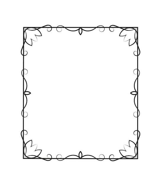 Vector vector illustration of rectangular frame