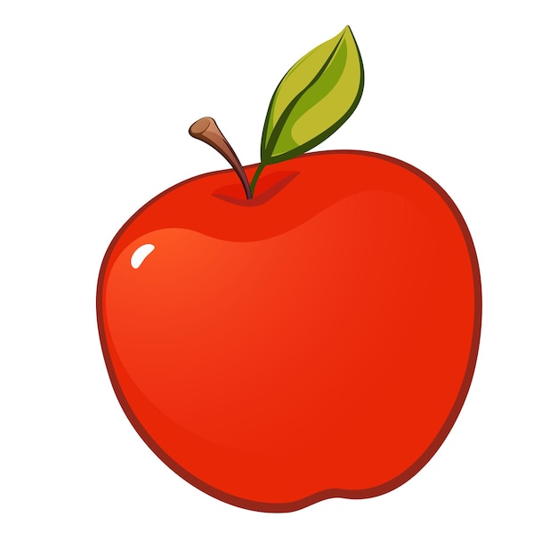 vector illustration red apple