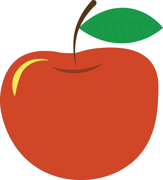 Vector illustration of a red apple