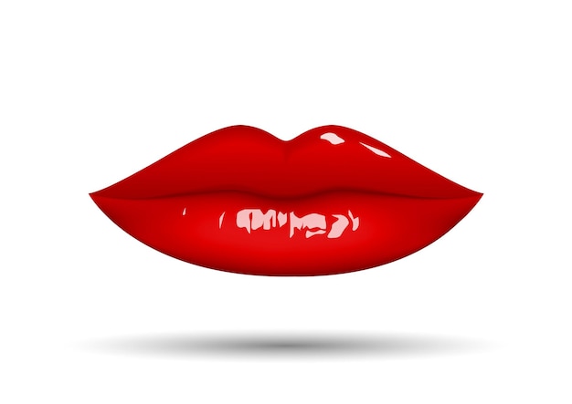 Premium Vector | Vector illustration Red lips