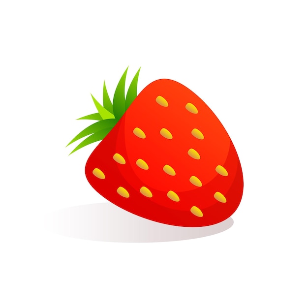 Vector illustration of red strawberries