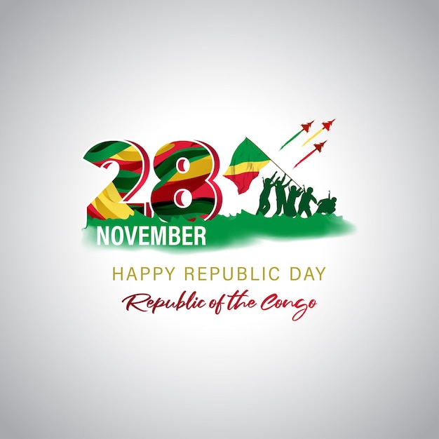 Vector vector illustration for republic day congo flyer banner poster card