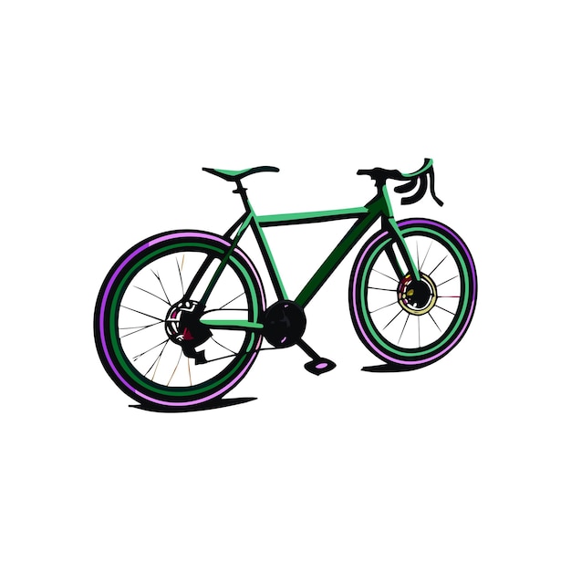 Vector vector illustration retro colorful bicycle