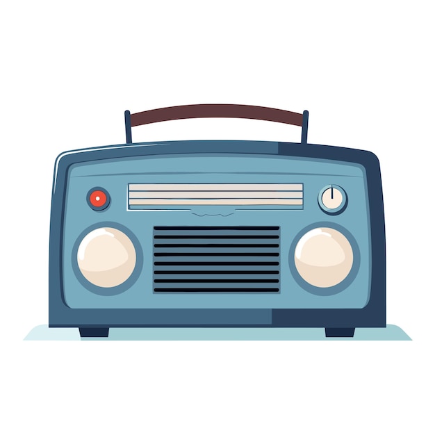 Vector vector illustration of a retro vintage radio