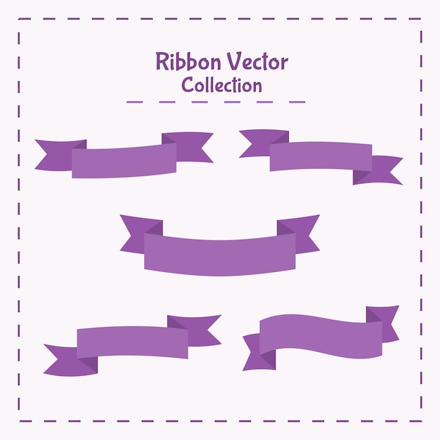 Vector illustration ribbon banner collection