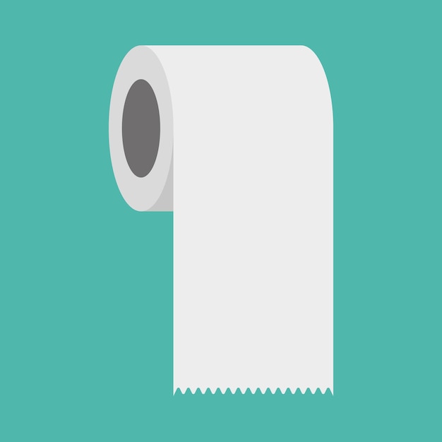 Illustrazione vettoriale di rotolo di carta igienica