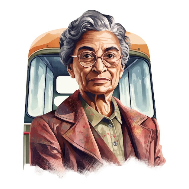 Vector vector illustration of rosa parks