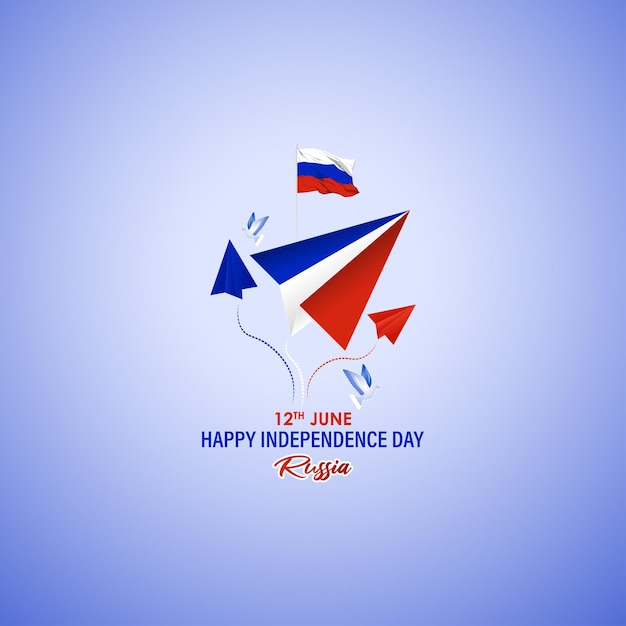 Vector illustration of Russia Independence Day 12 June