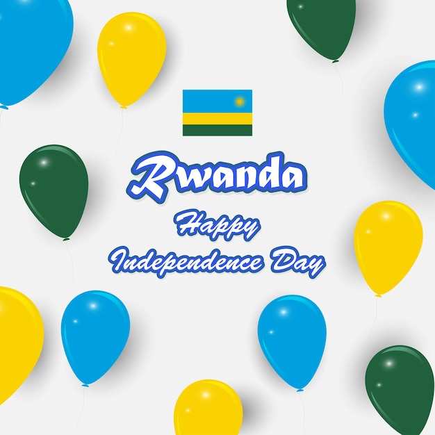 Vector illustration for Rwanda Independence Day banner