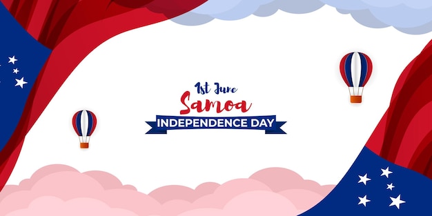 Vector illustration for Samoa Independence Day 1 June