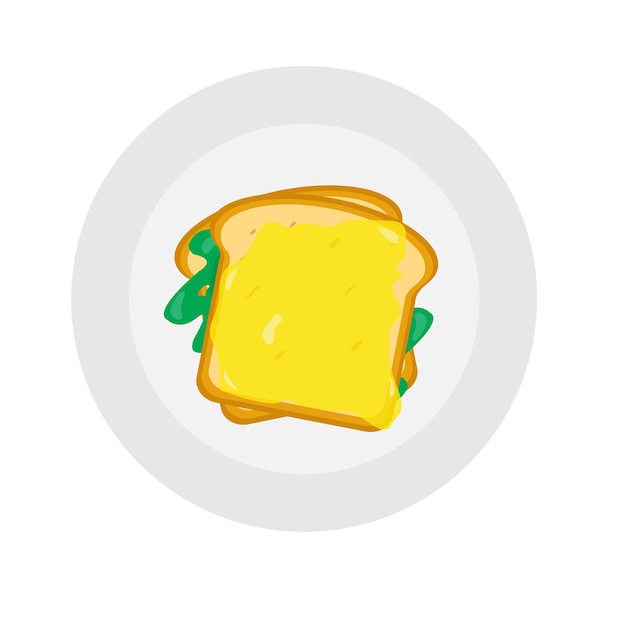 vector illustration of sandwich bread design