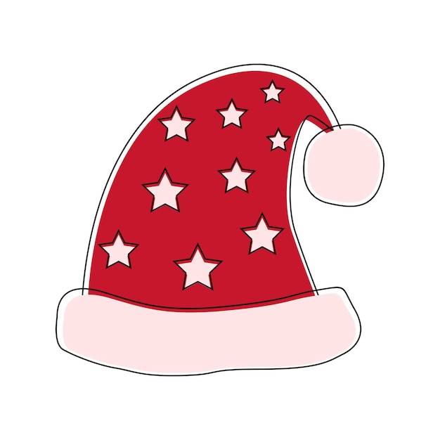 Vector illustration of Santa hat