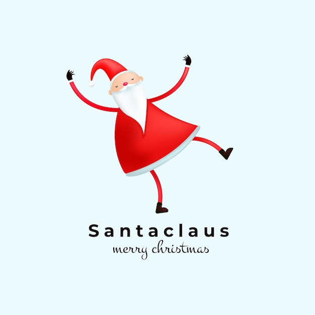 Vector Illustration Santaclaus Cartoon Style