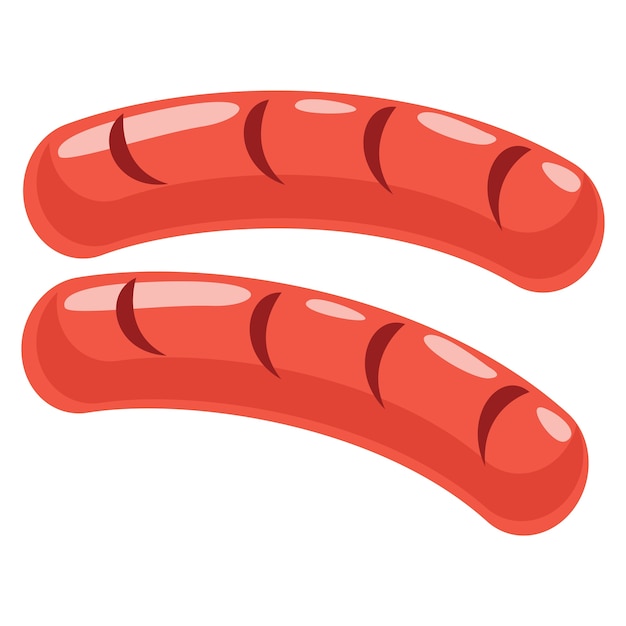 Vector illustration of sausage