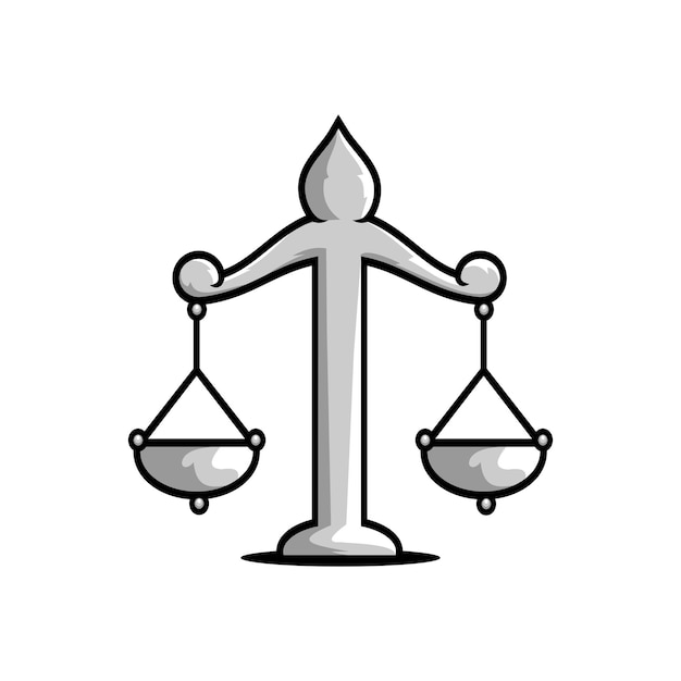 vector illustration of scale of justice