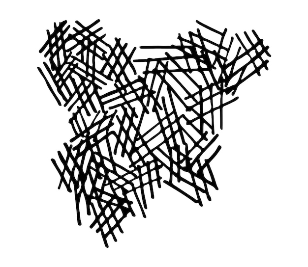 Векторная иллюстрация Scribble и Hatche