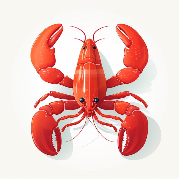 Illustrazione vettoriale mare oceano aragoste frutti di mare cibo isolato animale design ristorante shell