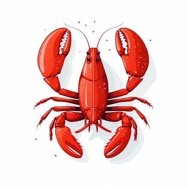 vector illustration sea ocean lobster seafood food isolated animal design restaurant shel