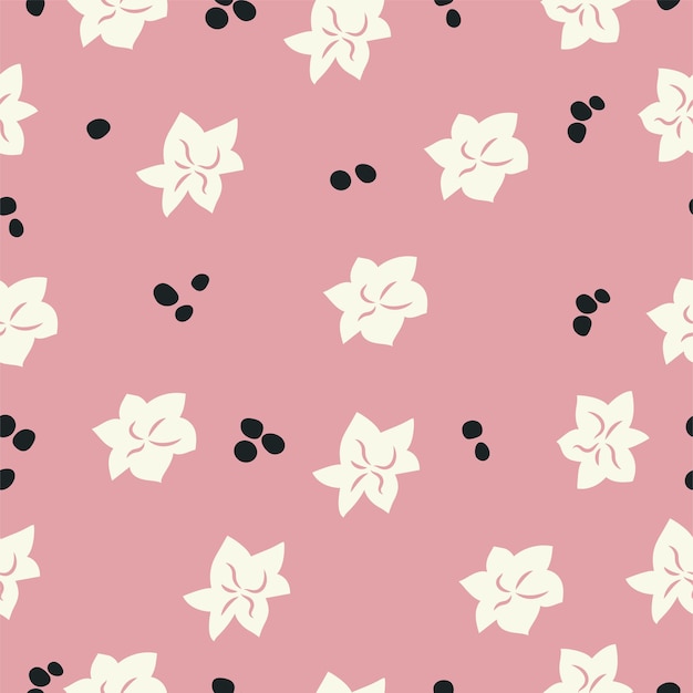 벡터 일러스트 레이 션 완벽 한 꽃 패턴입니다. 화장품 포장을 위한 꽃 배경입니다.