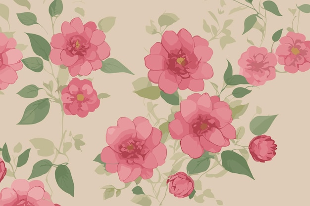 Vector vector illustration of a seamless floral pattern