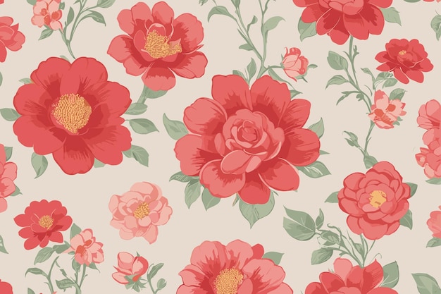 Vector illustration of a seamless floral pattern