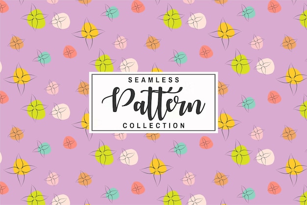 Vector illustration of a seamless geometric floral pattern with cute backgrounds in spring