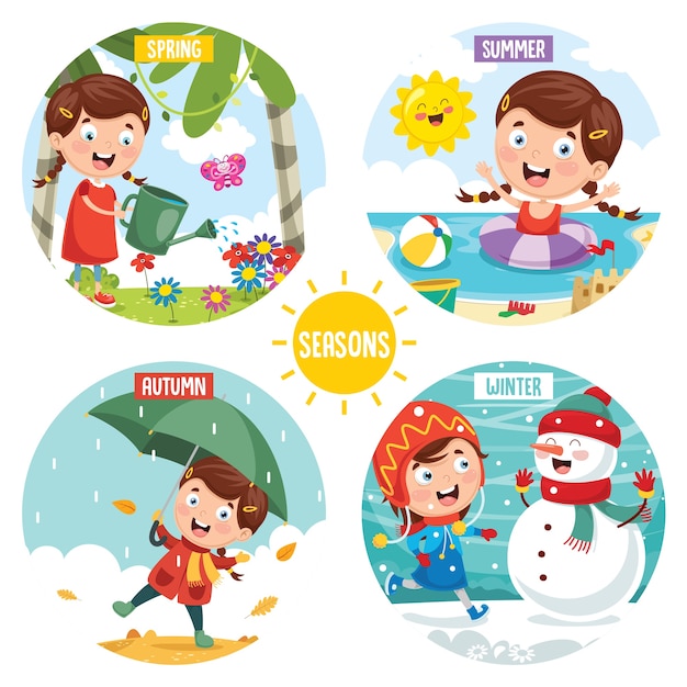 Vector illustration of seasons