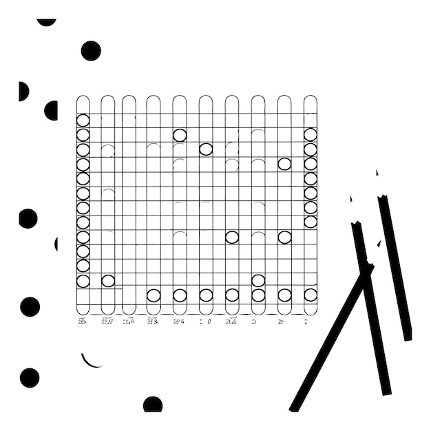 Vettore illustrazione vettoriale di un insieme di figure geometriche in bianco e nero figure geometriche con linee e cerchi