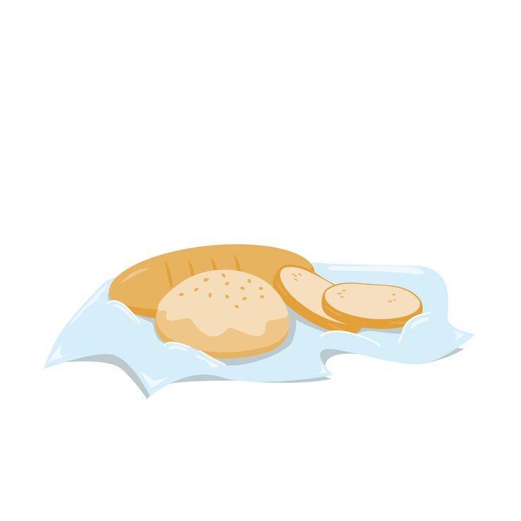 Vector vector illustration of set bread in flat style