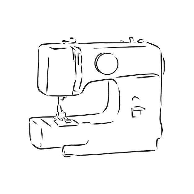 Vector illustration of a sewing machine  modern sewing machine vector sketch illustration