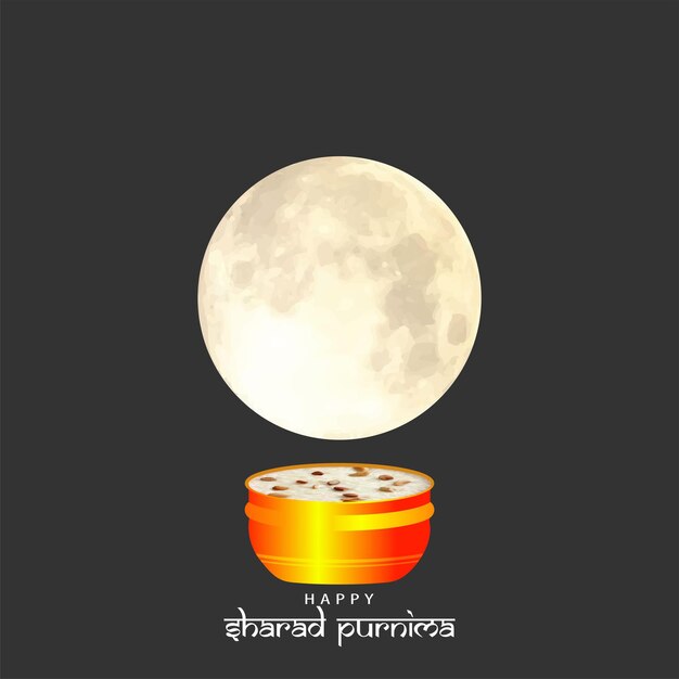 vector illustration of sharad purnima which is a harvest festival celebrated on the full moon day