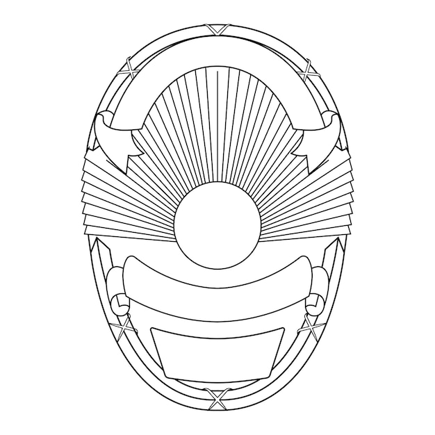 Illustrazione vettoriale del distintivo dello sceriffo distintivo della polizia di sicurezza distintivo delle forze dell'ordine